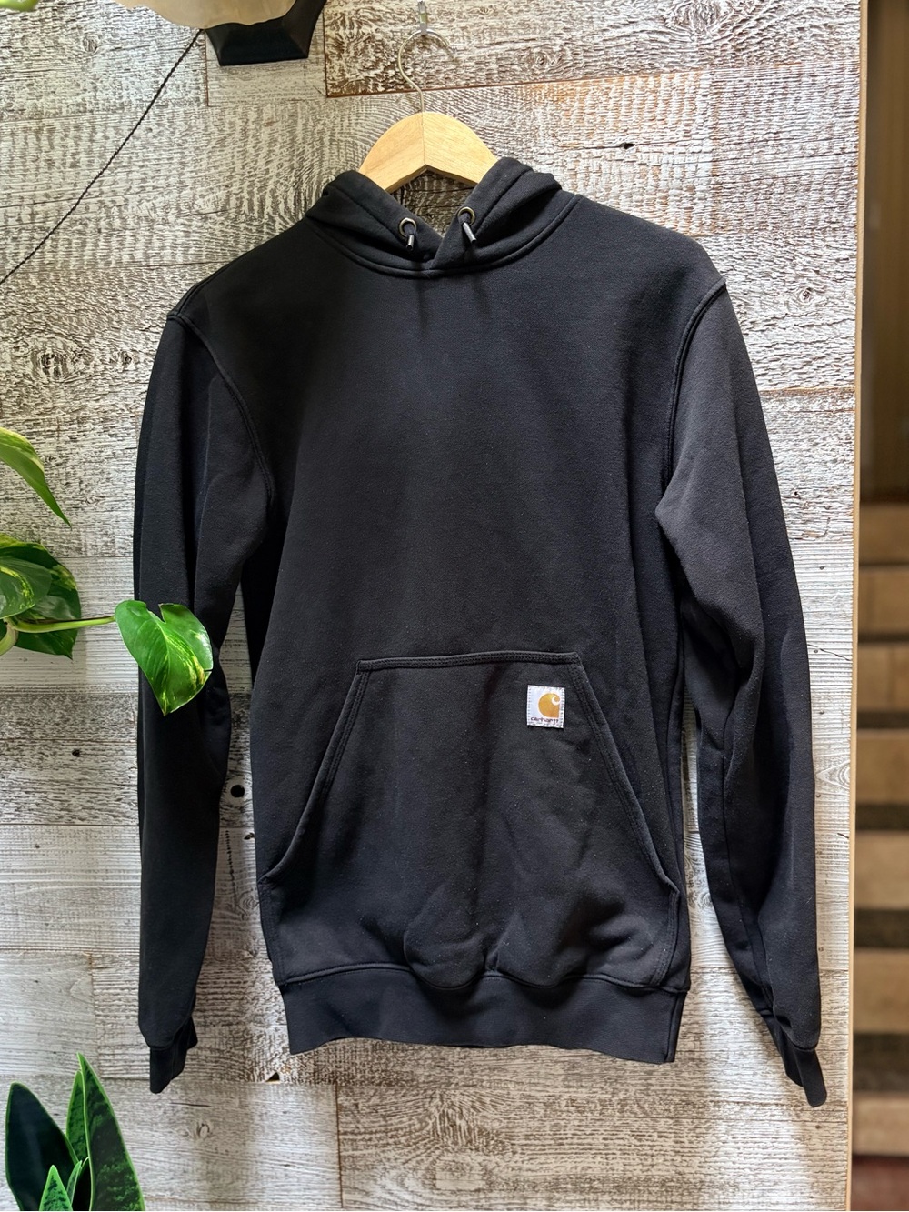 Carhartt | "Iconic" K288 Logo Hooded Sweatshirt - Men's XS, Black/White